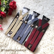 MERAH Suspenders suspenders jojon buckle 2.5cm premium colors cream khaki, gray, maroon red