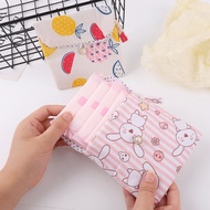 【♡Lovely girls house♡】Korean Style Cute Bear Pattern Large Capacity Sanitary Napkin Storage Bag for Women Girls Cartoon Physiological Period Tampon Bag