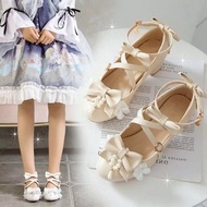 Original Lolita Flat Lace Student Sweet Bow Lolita Girl Shoes Lolita Women's Shoes 10.26
