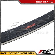 Rear Step Sill - Toyota VIOS 2013-2018 - w/ chrome trim // adhesive ready trunk bumper sills edge st
