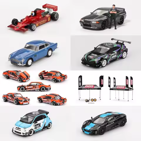 MINI GT Kaido 1:64 C-X75 BBS Tent V1 Abarth 595 LB-WORKS Abas IZTK KPGC10 GR86 HKS DB5 R32 78 Diecas