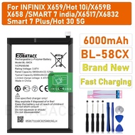 New 3.87V 6000mAh BL-58CX Battery For Infinix X659 Hot 10i X659B Mobile Phone New Replacement Bateri