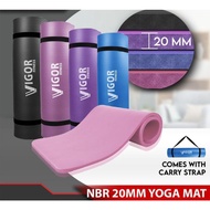 Yoga Map 20mm Extra Thick Anti Slip NBR c/w Carry Strap