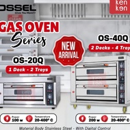 OSSEL Oven Gas Besar 1 Deck 2 Trays Oven Roti Gas Gas Deck Oven Roti 1