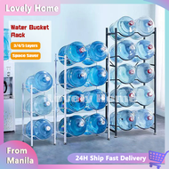 Heavy Duty Carbon Steel Water Bucket Rack Water Gallon Stand Space Saver Gallon Jug Organizer Rack B