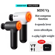 【Booster Mini V3】 Muscle Vibration Massage Gun Deep Tissue Muscle Massage gun/Heat Generating Urut