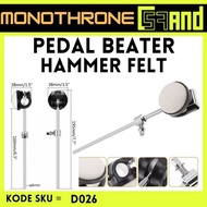 BERKUALITAS Pedal Beater Drum Hammer Head Pedal Beater Felt Bass Drum