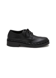 VALENTINO GARAVANI LEATHER M-WAY ROCKSTUD DERBY SHOES