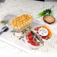 50 Hộp Nhựa Oval HT150G Đựng Bánh Mousse Tiramisu