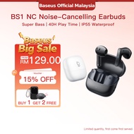 【New Arrivals】Baseus Bass BS1 NC Noise-Cancelling Earbuds SupeBass Hi-Res 6-Mic ENC Clear Call Bluet