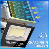 KKSKY 300W 100W 40W 200W 500W Solar Led Outdoor Flood Light Street Lamp Waterproof With Remote