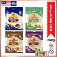MISSION WRAP TORTILLAS ORIGINAL / ONION/ GARLIC / WHOLEGRAIN 8 X 360G