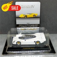 Kyosho 1/64 Porsche Collection 6 962C 1988 Le Mans 24th Road Car White High Value Collectible Gift