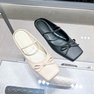 Bow Square-Toe Ballet CNK mules doll shoes on display at the store (available)