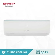 TERBARU AC Sharp 1/2PK Turbo Cool Series ( R32 Turbo Cooling)