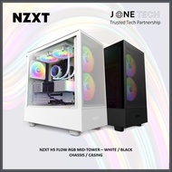 NZXT H5 FLOW RGB MID-TOWER – BLACK / WHITE (CC-H51FB/FW-R1) CHASSIS / CASING