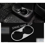 Cup Holder Silver & Chrome Ring Rear Drink Holder Jeep Wrangler Rubicon JK