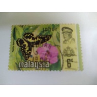 1971 Johor Butterflies Series 6 cents Used Stamp - 1V