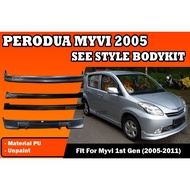 PERODUA MYVI 2005-2011 SEE FULLSET BODYKIT MYVI 1ST GEN BS SKIRTING MYVI BUMPER SKIRT LIP CAR BODYKI