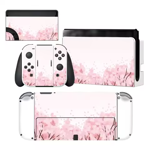 Sakura Cherry Blossom Nintendoswitch Skin Cover Sticker Decal for Nintendo Switch OLED Console Joy-c