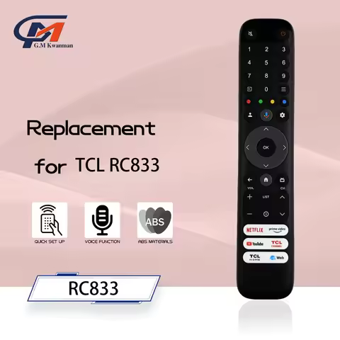 New Original Voice Remote Control RC833 GUB1 for TCL Smart TV 55C645 65C645 85C845 65C845 85C645 43C