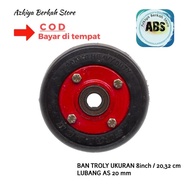 SWALLOW 8 inch RUBBER LORRY WHEELS | 8 inch TROLLEY WHEELS | DOUBLE BEARING ROLLI WHEELS