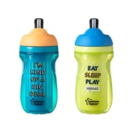 Tommee Tippee 9 Ounce Insulated Straw Tumbler Cup  Citrus Spice / Teal