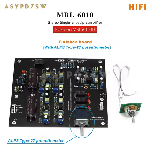 HIFI 6010D Stereo Single-ended preamplifier DIY Kit/Finished board Base on M-B-L 6010 Preamp circuit