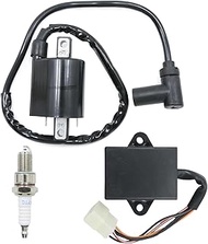 3Pcs 99999-02368-00 Ignition Coil,CDI Box and Spark Plug Replacement for Yamaha Gas Golf Cart G9 199