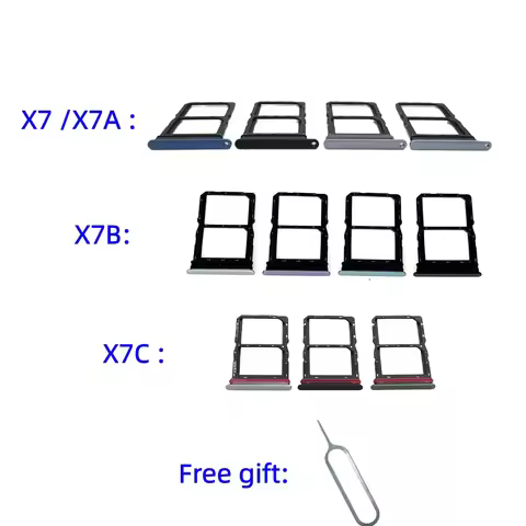 SIM Card Tray Adapter chip slot drawer Holder Replacement Part For Huawei Honor X7 X7A X7B X7C RKY-L