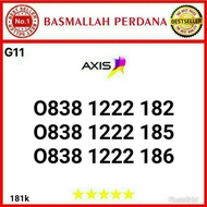 Nomor Cantik AXIS 11digit triple 222 0838 1222 182 RG012 1634