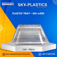 PLASTIC TRAY - GO-L400 | Disposable Plastic Clear Bakery Container