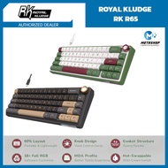 ROYAL KLUDGE RK R65 66 Keys 65% Gasket RGB Backlit Hot-swappable Wired Gaming Keyboard with MDA PBT 
