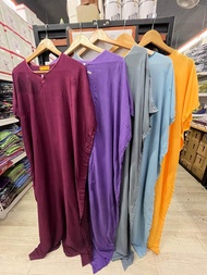 TRENDING KAFTAN / BAJU TIDUR / KELAWAR TERENGGANU SERUMPUN MAS POLOS LENGAN PENDEK