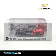 [READY STOCK] CM MODEL 1/64 Nissan LBWK ER34 ADVAN CM64-ER34-05