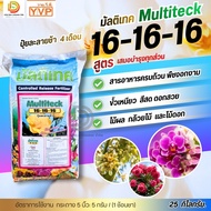 (ยกกระสอบ25kg) #ปุ๋ยละลายช้า 16-16-16  ปุ๋ยมัลติเทคนาน 4เดือน เร่งต้น เร่งดอก เร่งใบ บำรุงทุกส่วนของ