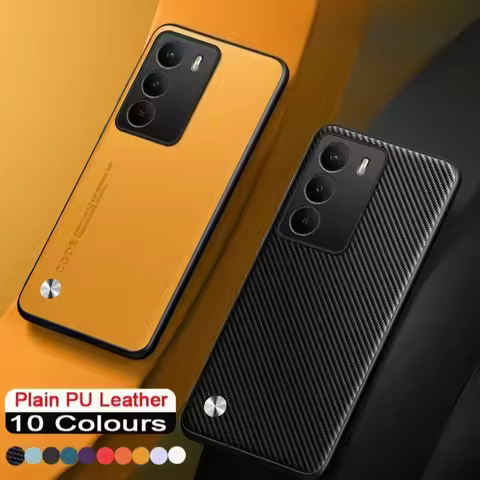 Case For Realme C71 C73 C75 Carbon Fiber PU Leather Cover For Realme C67 C65 C63 C61 C55 C53 C35 Mat