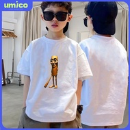 UMICO baju budak tshirt lelaki dengan cetakan tung tung tung sahur Bahagian atas leher bulat kapas y