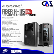 Speaker Fiber Aktif Pasif 15" AUDIO ONE Non USB 15 12 Inch H115 monitor Panggung Sound System Lapang