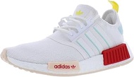 adidas NMD_R1 Womens Shoes Size 7, Color: Cloud White/Almost Blue/Vivid Red-White