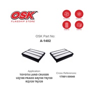 OSK AIR FILTER for TOYOTA LAND CRUISER UZJ100 17801-50040