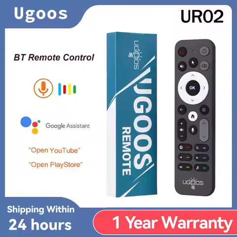 Original UGOOS UR02 BT Voice Remote Control Replacement for Ugoos TOX1 TOX3 TOX4 AM8 PRO AM6B PLUS X
