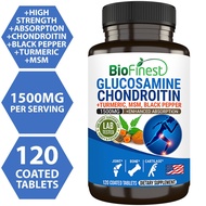 Biofinest 5x Glucosamine 1500mg Chondroitin Turmeric MSM Black Pepper - Bone Joint Pain Relief Knee 