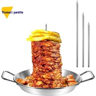 Stainless Steel Stand Vertical Skewer Grill Removable Spikes Brazilian BBQ Skewer Reusable Grill Ske