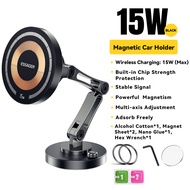 Essager แท่นชาร์จไร้สายแม่เหล็กติดรถยนต์ 15W เหมาะสำหรับโทรศัพท์มือถือในรถยนต์ แท่นชาร์จเร็ว