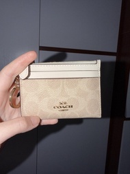 Coach 經典老花卡片零錢包 匙扣卡包