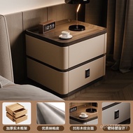 Bedside Table Ultra-Smart Lock with Italian Solid Wood Bedroom Household Simple Bedside Table Storag