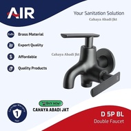 Brass Branch Faucet AIR D 5P BL 1/2" / AER Double Brass Faucet D 5P BL 1/2in