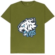 Evos E-sport Boys And Girls T-Shirts Age 1-10 Years Short Sleeve H-Army Color