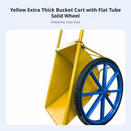 Heavy-Duty Wheelbarrow Reinforced Metal Frame 2-Wheel Dump Cart for Construction Home Labor Garbage 